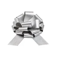 Opakowania i torebki na prezenty - Kokarda dekoracyjna DIY srebrny - miniaturka - grafika 1