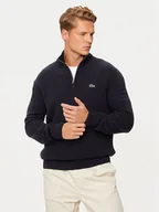 Swetry męskie - Lacoste Sweter AH3052 Granatowy Regular Fit - miniaturka - grafika 1