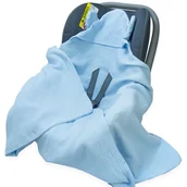 Otulacze - OTULACZ DO FOTELIKA NOSIDEŁKA MUŚLINOWY Z KAPTURKIEM KOCYK Kerstin - miniaturka - grafika 1