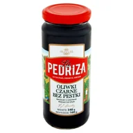 Warzywa w marynacie - La Pedriza Oliwki czarne bez pestki 340 g - miniaturka - grafika 1
