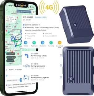 Moduł GPS Spreest LOKALIZATOR GPS 4G MAGNES DO POJAZDÓW ROWERU AUTA SAMOCHODU BEZ ABONAMENTU - Akcesoria do nawigacji - miniaturka - grafika 1