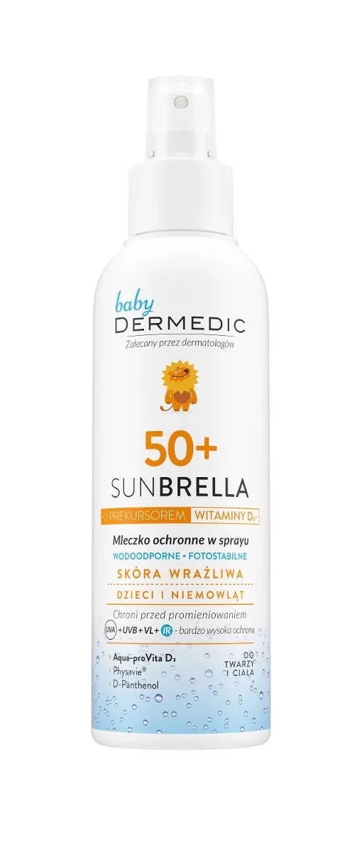 Biogened Dermedic Sunbrella Baby mleczko ochronne w sprayu dla dzieci i niemowląt spf 50+ 150 ml