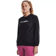Bluzy sportowe damskie - Bluza damska Under Armour Recover Woven Shine Crew - miniaturka - grafika 1