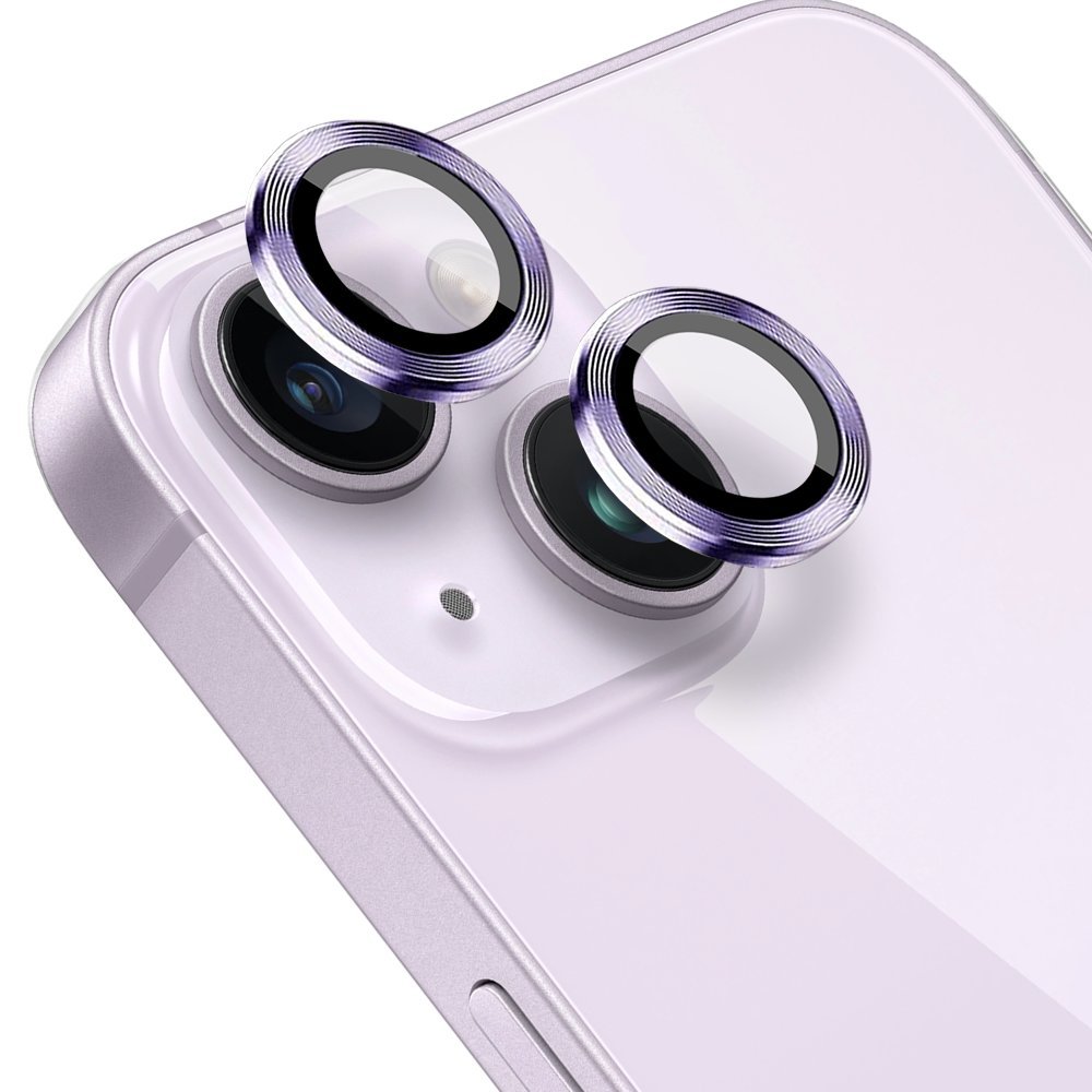 Osłona aparatu, szkło 9H do iPhone 14, 1 zestaw, głęboka purpura