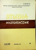 Książki o kulturze i sztuce - Studia historyczne Rok XXXII Zeszyt 4 - miniaturka - grafika 1