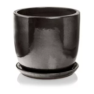 Donica z podstawką 26 cm grafitowy - Donice - miniaturka - grafika 1