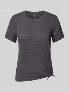 T-shirt o kroju regular fit z wiązanym detalem - Koszulki i topy damskie - miniaturka - grafika 1