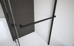 Radaway Modo SL Black II kabina Walk-in 110x200 lewa czarny mat/szkło przejrzyste 10319114-54-01L - Kabiny prysznicowe - miniaturka - grafika 6