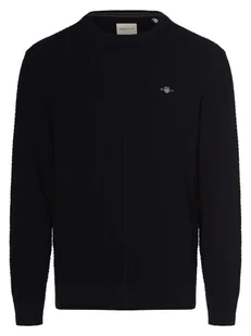 Gant Sweter męski Mężczyźni Bawełna niebieski wypukły wzór tkaniny, XL - Swetry męskie - miniaturka - grafika 1