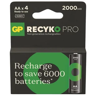 Bateria Ładowanie GP ReCyko Pro AA (HR6, 4 ks - Baterie i akcesoria - miniaturka - grafika 1