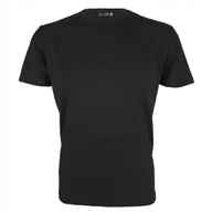 Koszulki męskie - Koszulka Męska T-Shirt Sportowy T Shirt Bawełniany Gładki Czarny M - miniaturka - grafika 1