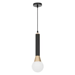 NOWOCZESNA LAMPA WISZĄCA CZARNO-ZŁOTA FOLINO W1 - Lampy sufitowe - miniaturka - grafika 1