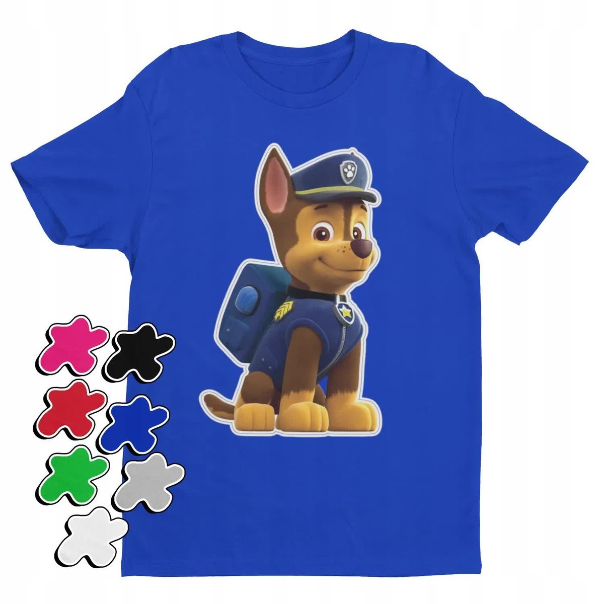 Koszulka T-Shirt Dziecięca Z Nadrukiem Psi Patrol Chase Dzieci -M 134-140