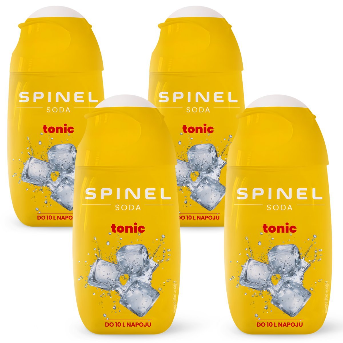 4x SYROP SPINEL SODA TONIC BEZ CUKRU DO SATURATORA KONCENTRAT TONIK DO 10L