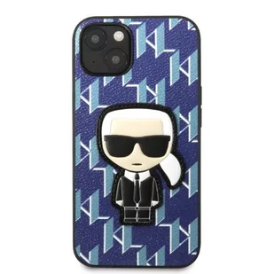 Karl Lagerfeld KLHCP13SPMNIKBL iPhone 13 mini 5,4" hardcase niebieski/blue Monogram Ikonik Patch - Etui i futerały do telefonów - miniaturka - grafika 3