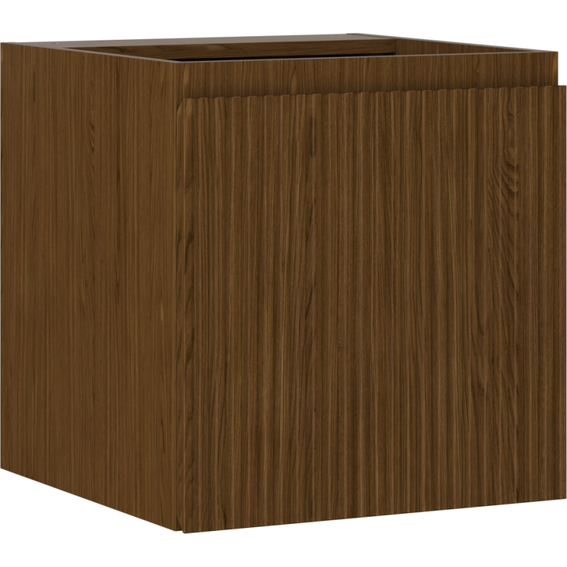 Mexen Rivel szafka łazienkowa podumywalkowa 45 cm, 1 drzwi, ryflowana, orzech - 91A21-04547-1-BF86