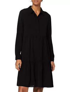 JACQUELINE de YONG damska sukienka bluzkowa jednokolorowa, czarny, 38 - Sukienki - miniaturka - grafika 1