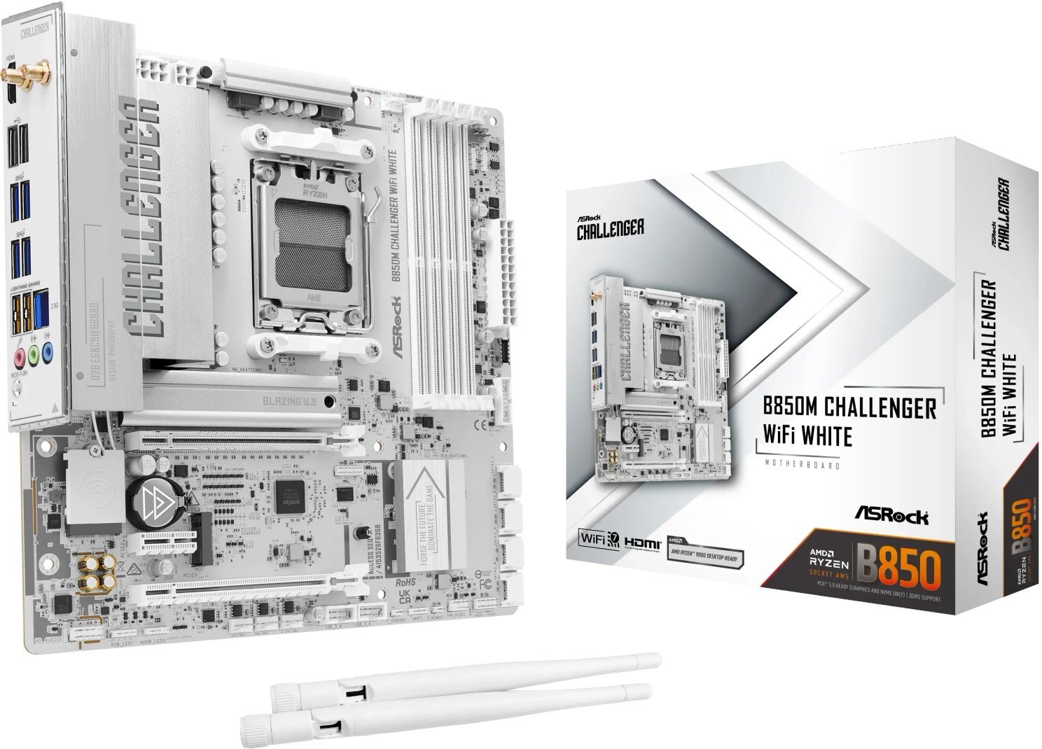 ASRock B850M CHALLENGER WIFI WHITE 90-MXBU50-A0UAYZ