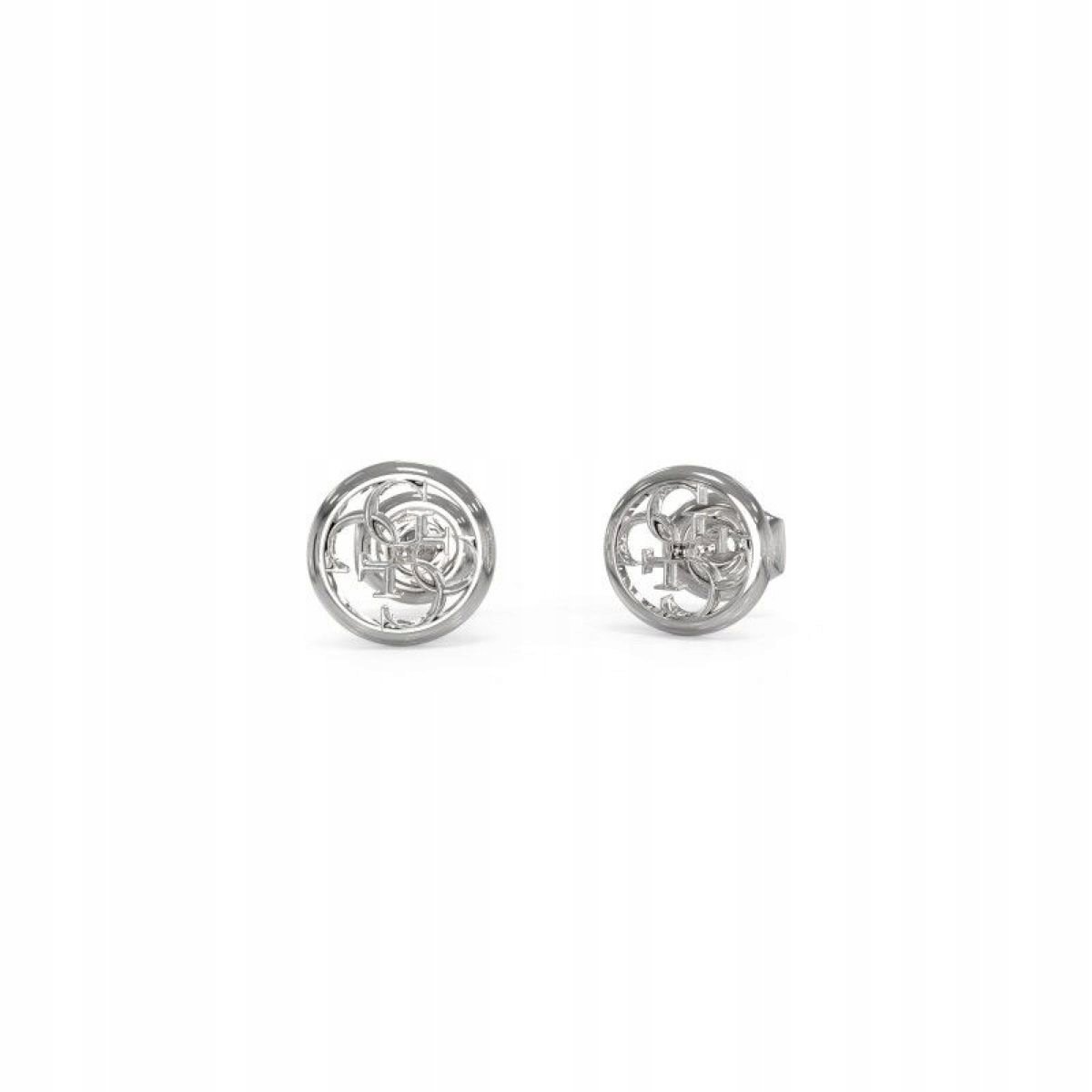 Srebrne kolczyki Guess PERFECT ILLUSION logo 4G JUBE03375JWRH