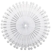 Pinezki - [59461] Szpilki na krążku białe 40szt - miniaturka - grafika 1