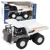 Samochody i pojazdy dla dzieci - DLA NAJMŁODSZYCH WYWROTKA BUDOWLANA METALOWE NAPĘD BIAŁA - miniaturka - grafika 1