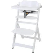 Krzesełka do karmienia - FREEON DREWNIANE KRZESEŁKO DO KARMIENIA MOON BIAŁE - miniaturka - grafika 1