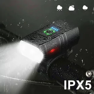 Lampka rowerowa przednia wodoodporna Alogy światełko LED oświetlenie przód na rower kierownicę 800lm - Akcesoria do smartwatchy - miniaturka - grafika 4