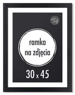 Ramki na zdjęcia - RAMKA NA ZDJĘCIA 30x40 cm foto ramki czarna 40x30 - miniaturka - grafika 1