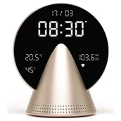 Dekoracje domu - Budzik LEXON Conic Clock Złoty - miniaturka - grafika 1
