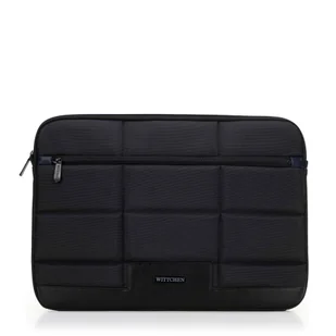 Etui na laptopa 15,6'' pikowane czarne - Torebki damskie - miniaturka - grafika 1