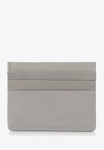 Etui na karty kredytowe skórzane klasyczne szare - Etui na klucze - miniaturka - grafika 1