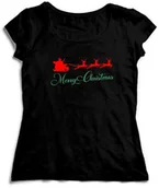 Gadżety dla niej i dla niego - Koszulka Świąteczna - Merry Christmas Sanie Mikołaja Prezent pod Choinkę na Mikołaja na Święta Boże Narodzenie Gwiazdkę - miniaturka - grafika 1