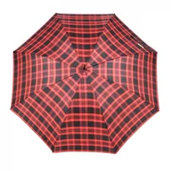 Parasole - Parasol Blue Drop Atelier półautomatyczny długi wzór krata czerwono-czarna - miniaturka - grafika 1