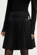 Spódnice - Karl Lagerfeld spódnica kolor czarny mini rozkloszowana A3W12022 - miniaturka - grafika 1