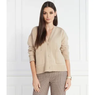 Tommy Hilfiger Kardigan | Relaxed fit | z dodatkiem wełny - Swetry damskie - miniaturka - grafika 1