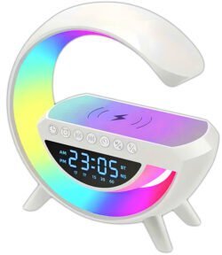 Lampka biurkowa iHome LAMPKA BIURKOWA NOCNA OŚWIETLENIE BIURKO RGB Ładowarka Zegar Budzik Głośnik