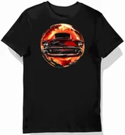 Koszulki męskie - Koszulka męska czarna z grafiką czerwonego logo Chevrolet M - miniaturka - grafika 1