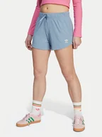 Spodenki damskie - adidas Szorty sportowe JX2776 Błękitny Loose Fit - miniaturka - grafika 1