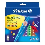 Przybory szkolne - Pelikan Kredki Silverino trójkątne - miniaturka - grafika 1