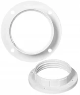 Akcesoria do oświetlenia - Nakrętka Kołnierz Pierścień do Oprawki E-27 Duży Gwint Biała - miniaturka - grafika 1