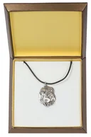 Naszyjniki - Shar Pei - naszyjnik z psem w pudełku prezentowym, posrebrzany medalion dla fana psów, efektowna zawieszka marki Art-Dog - miniaturka - grafika 1