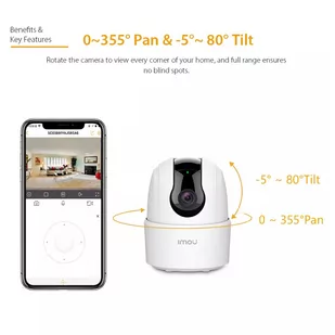 Imou Ranger 2C 4MP Home Wifi 360 Camera Human Detection Night Vision Baby Security Surveillance Wireless IP Camera - Kamery IP - miniaturka - grafika 2