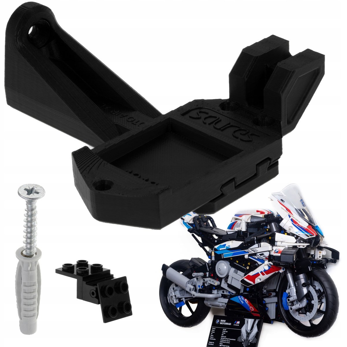 BMW M 1000 RR - 42130 - Uchwyt na ścianę mocowanie na LEGO motocykl