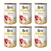 Mokra karma dla psów - Brit Paté & Meat kurczak 6 x 400 g - miniaturka - grafika 1