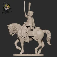 Figurki dla dzieci - Wargamer, Figurka, Victoria the French Hussar, 28 mm - miniaturka - grafika 1
