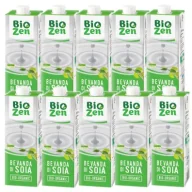 Napoje roślinne - Biozen Napój sojowy naturalny bezglutenowy Zestaw 10 x 1 l Bio - miniaturka - grafika 1
