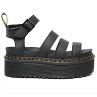 Sandały damskie - Sandały Dr Martens Blaire Quad Hydro Leather Paltform 27296001 - czarne - miniaturka - grafika 1