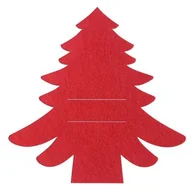 Obrusy i serwetki - Podkładka filcowa na sztućce CHOINKA 2 20 x 20 cm czerwona - miniaturka - grafika 1