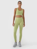 Legginsy - Damskie legginsy treningowe 4F 4FRSS25TFTIF309 - zielone - miniaturka - grafika 1