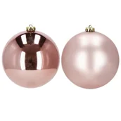 Bombki - Bombki choinkowe 2 szt. zawieszki na choinkę ozdoby świąteczne 15 cm rose gold - miniaturka - grafika 1
